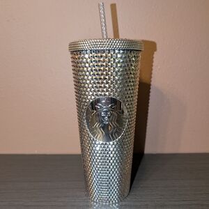 Starbucks Disney Silver Tumbler with Straw